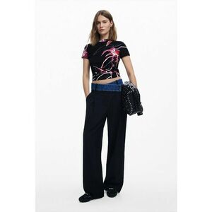 Tricou Lala Abstract 51527 - Alb/Negru/Rosu inchis imagine