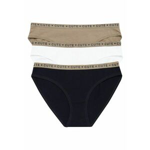 Chiloti dama maro - alb-negru set de 3 perechi Mi-Mi - Alb imagine