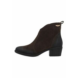 Botine din piele intoarsa cu varf rotunjit imagine