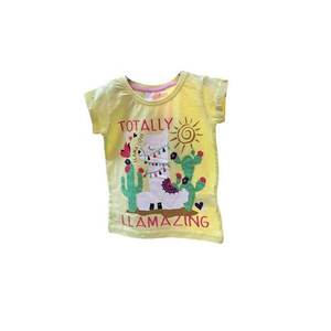 Tricou - Totally Llamazing - Maneca scurta - Bumbac - Fete - Multicolor imagine