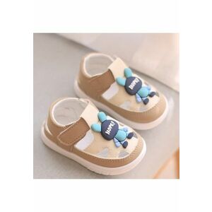 Sandale Model AL Hope - Piele ecologica - Baieti - Crem cu ivoire - Crem imagine