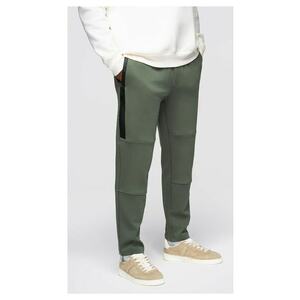 Pantaloni de trening cu picior drept si detalii elastice OM-PASK-0281 - Verde imagine