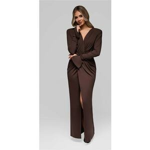 Rochie de seara eleganta maxi LA-OM-DLR185 - Maro imagine