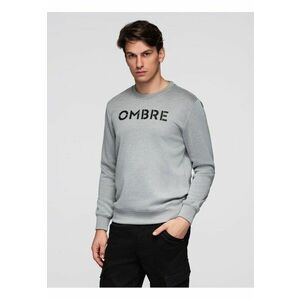 Bluza clasica cu imprimare B1711 - Gri deschis melange imagine