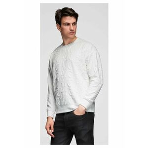 Bluza RELAXED FIT cu litere prelucrate B1712 - Alb murdar imagine