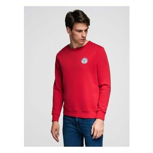 Bluza cu guler rotund si patch B1713 - Rosu imagine
