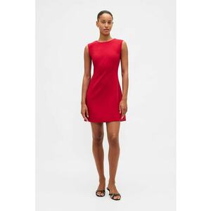 Rochie scurta fara maneci - Rosu imagine
