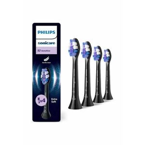 Rezerve Sensitive HX6054/88 - pachet de 4 capete de periere - click-on - sincronizarea modurilor BrushSync - Negru imagine