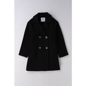 Palton regular fit cu nasturi - Negru imagine