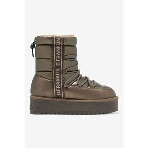 Ghete cu talpa flatform si sireturi - Bronz imagine