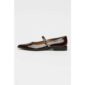 Pantofi mary Jane de piele cu varf ascutit Largo - Violet tyrian imagine