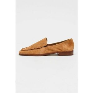 Mocasini de piele intoarsa Beny - Maro camel imagine