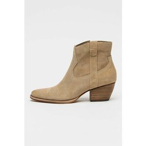Botine cowboy de piele intoarsa Silma - Maro camel imagine