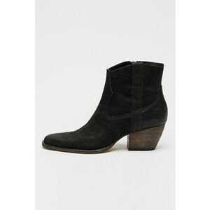 Botine cowboy de piele intoarsa Silma - Negru stins imagine