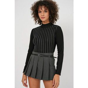 BigDart - cu guler inalt - maneca lunga - Negru - Negru imagine
