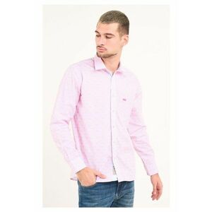 - Camasa barbat cu maneca lunga si model ( Material: Bumbac - ASH ROSE - Roz imagine