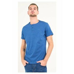 - Tricou barbat cu maneca scurta si nasturi ( Material: Bumbac - SET SAIL - Albastru imagine