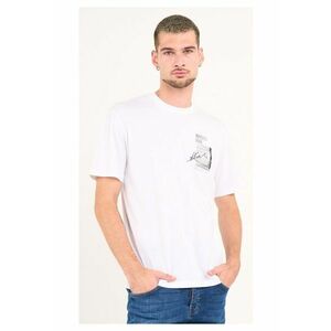 Kenvelo - Tricou barbat cu maneca scurta si imprimeu ( WHITE - Material: Bumbac - Alb imagine