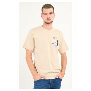 Kenvelo - Tricou barbat cu maneca scurta si imprimeu ( CEMENT - Material: Bumbac - Bej imagine