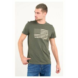 - Tricou barbat cu maneca scurta si imprimeu ( DEEP FOREST - Material: Bumbac - Verde imagine