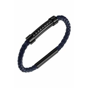 Bratara de piele de Negru - Bleumarin imagine