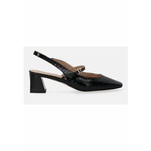 PANTOFI DIN PIELE LACUITA CU TOC MASIC imagine