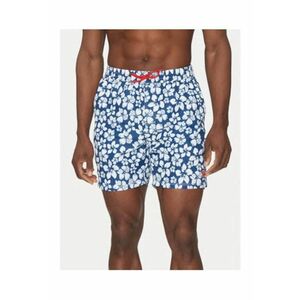 Pantaloni scurti de baie cu model floral si buzunare imagine