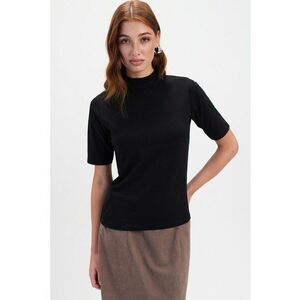 Tricou uni slim fit - Negru imagine