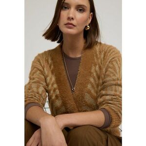 Bluza slim fit din amestec de modal - Maro inchis imagine