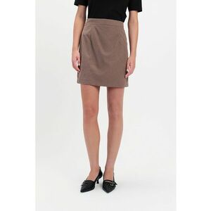 Fusta mini dreapta - Maro taupe imagine