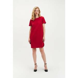 Rochie mini cu cordon in talie - Rosu vermillion imagine