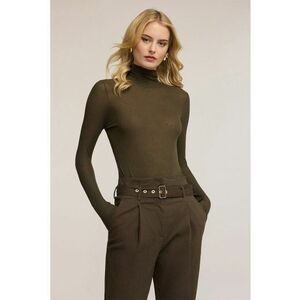 Body din amestec de modal cu guler inalt - Kaki imagine