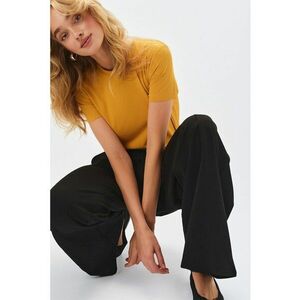 Tricou din bumbac cu maneci scurte - Galben sofran imagine