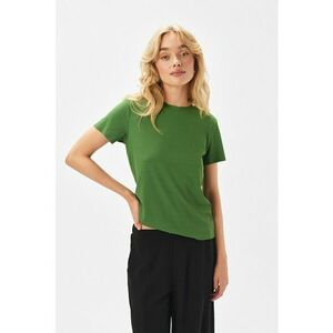 Tricou din bumbac cu maneci scurte - Verde feriga imagine
