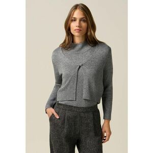 OLTRE - Cardigan cu insertii stralucitoare - Gri melange imagine