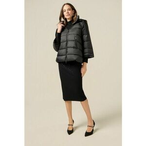 Fusta dreapta cu strasuri - Negru imagine