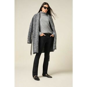 Blugi slim-fit cu aplicatii din strasuri - Negru imagine