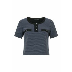 Bluza cu dungi si buzunare aplicate imagine