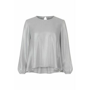 Bluza lejera din satin cu decolteu la baza gatului imagine