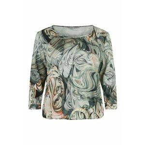 Bluza cu maneca trei sferturi si model abstract imagine