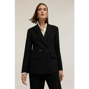 Sacou din lurex cu dungi - Negru imagine