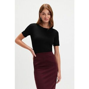 Tricou cu decolteu rotund - Negru imagine