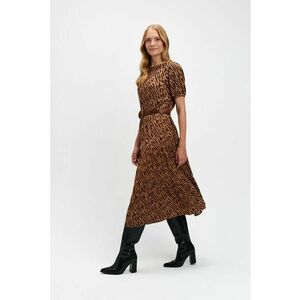 Rochie midi cu imprimeu - Negru/Caramel imagine