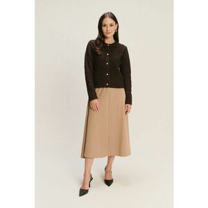 Pulover regular fit cu nasturi - Maro inchis imagine