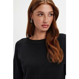 Pulover uni tricotat fin - Negru imagine