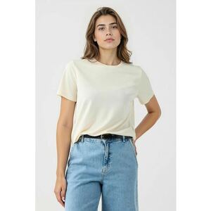 Tricou uni din amestec de modal - Alb fildes imagine