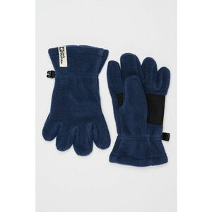 Manusi din material fleece cu model uni - Bleumarin imagine