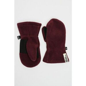 Manusi din material fleece cu model uni - Violet pruna imagine