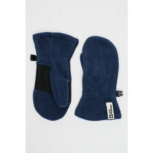 Manusi din material fleece cu model uni - Bleumarin imagine