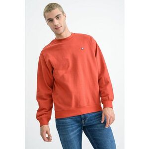 Bluza de trening din bumbac cu decolteu rotund - Caramiziu imagine